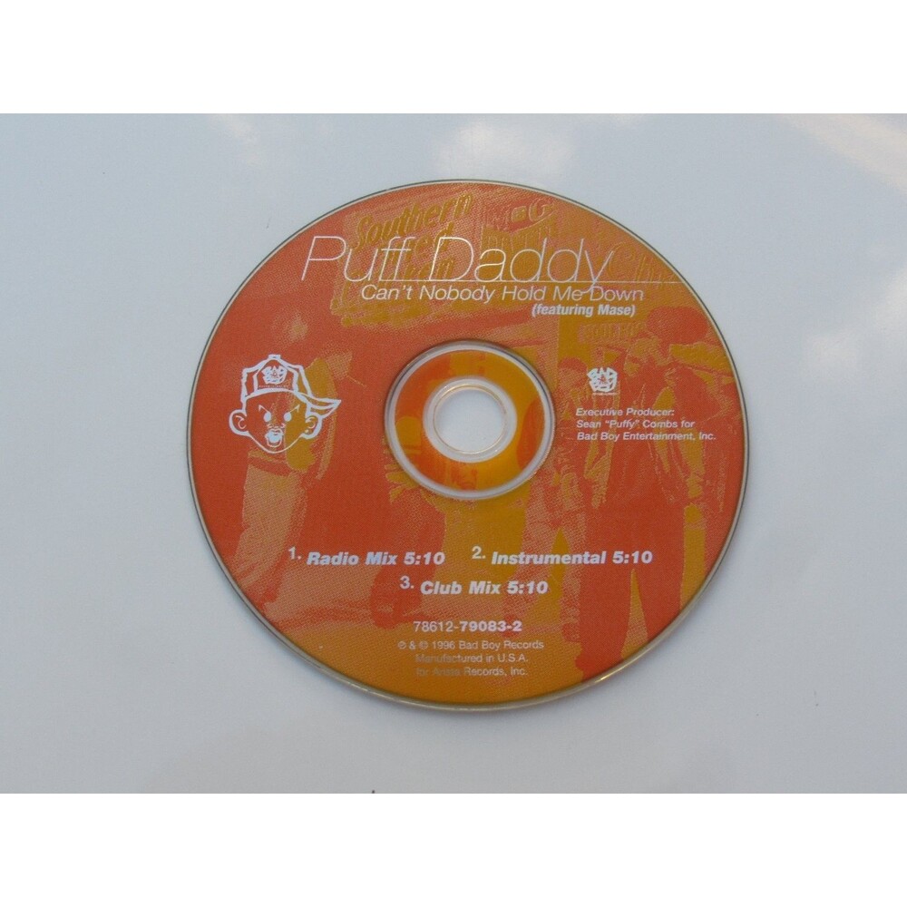 Puff Daddy – Can't Nobody Hold Me Down CD Single 1996 Hip Hop Bad Boy